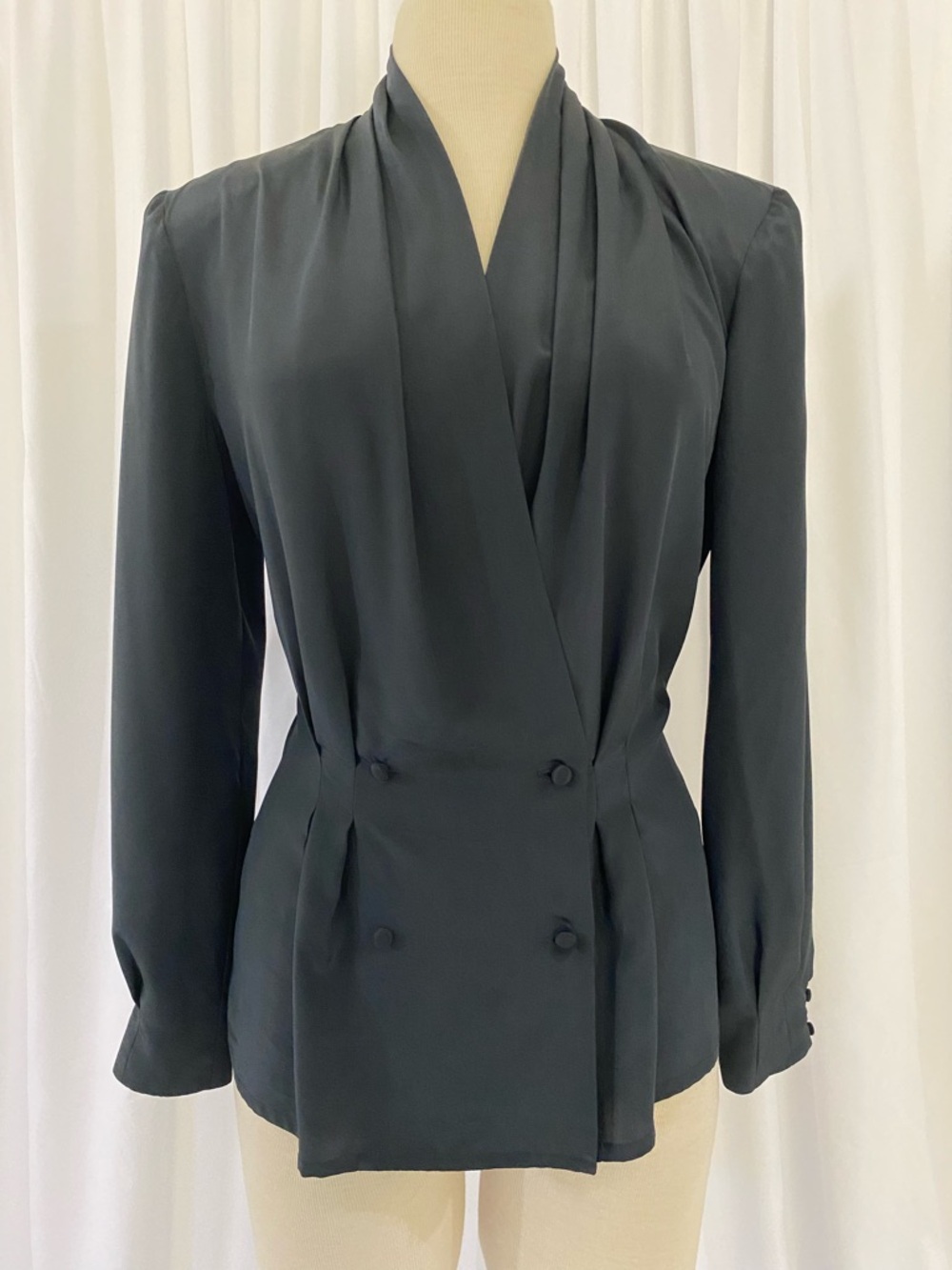 Lloyd Williams Vintage Draped Double-Breasted Blazer
